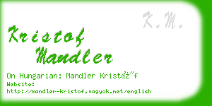 kristof mandler business card